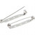 Brooch Backs, L: 35 mm, 100 pcs, silver-plated [HOB-600761]