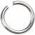 Jump Ring, thickness 1 mm, inner size 5 mm, 400 pcs, silver-plated [HOB-61378]