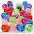 Dice Bead Mix, size 7x7 mm, hole size 1.5 mm, 125 ml [HOB-617860]