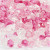 Faceted Bead Mix, size 4-12 mm, hole size 1-2.5 mm, 250 g, pink harmony [HOB-61884]
