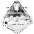 Acylic Beads, size 17x16 mm, hole size 1.2 mm, 100 pcs, Gloss transparent [HOB-63688]