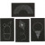 String Art, size 20x12 cm, thickness 10 mm, 16 pcs, black [HOB-76898]