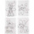 Shrink Plastic Sheets with motives, sheet 10.5x14.5 cm, 4 sheets, matt transparent [HOB-79073]