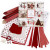 Weaving and Folding Decoration Kit, 1 set, white, red [HOB-97777]