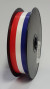 Curling Ribbon Blue/White and Red 30mm x 91 meter (1 roll) [HV-DFR30]