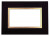Mount Board Double thick Black/Gold 12.7x17.8cm with 6.7x11.8cm Window (10 pieces) [MD20178]