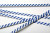 Tin Ties 15.2x0.4cm Paper White/Blue striped (1.000 pieces) [TT6WBS]