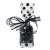 Printed Bags White with Black Dots 5.1x4.8x24.1cm with side gusset (100 pieces) [G1WB]