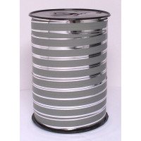 Curling Ribbon Glossy/Matt Finish Silver 10mm x 225 mtr (1 roll) [HV-PLG10SI]