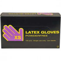 Latex Gloves, size x-small, 100 pcs [HOB-13220]