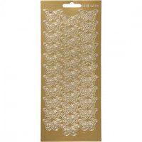 Stickers, sheet 10x23 cm, 1 sheet, gold [HOB-170010]