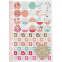 Sticker book, A5 150x210 mm, 1 pc, gold, coral, red [HOB-192657]