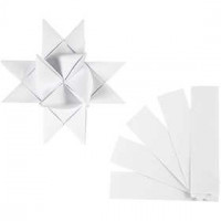 Paper Star Strips, W: 40 mm, D: 18 cm, 40 strips, white [HOB-20778]
