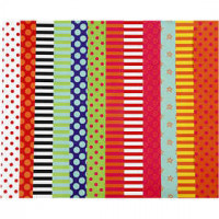 Glazed Paper with print, sheet 32x48 cm, 80 g, 100 mixed sheets, asstd colours [HOB-20872]