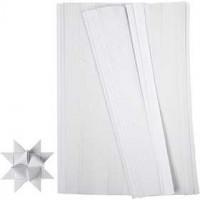 Paper Star Strips, W: 10 mm, D: 4.5 cm, 500 strips, white [HOB-20931]