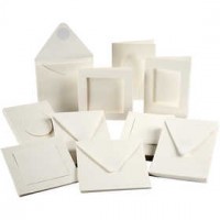 Passepartout Card, size 12.5x12.5 cm, size 10.5x15 cm, 50 sets, off-white [HOB-21080]