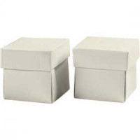 Folding box, size 5.5x5.5 cm, 250 g, 10 pcs, off-white [HOB-233021]