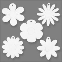 Flowers, D: 20 cm, 400 g, 15 pcs, white [HOB-233130]