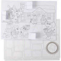 Christmas Calendar, size 30x42 cm, 5 pcs, white [HOB-23321]