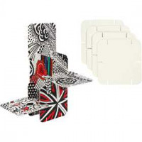 Construction Pieces, size 9.3x9.3 cm, thickness 1.2 mm, 20 pcs, white [HOB-233590]