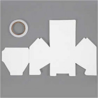 House, size 8x6.5x7.5 cm, 230 g, 8 pcs, white [HOB-23468]
