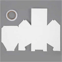 House, size 8x6.5x11.5 cm, 230 g, 8 pcs, white [HOB-23469]