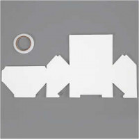 House, size 12x6.5x7.5 cm, 230 g, 8 pcs, white [HOB-23470]