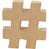 Hash Symboll, H: 10 cm, thickness 1.7 cm, 1 pc [HOB-26591]