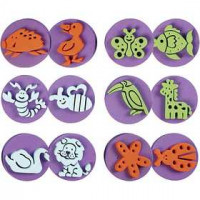 Foam Stamps, D: 7.5 cm, thickness 2.5 cm, 6 pcs [HOB-28557]