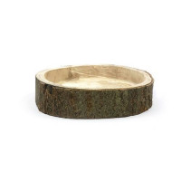 Wooden Bowl Ø ±25 h.5cm (1 pc) [IFS-29632]