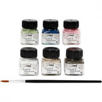 Glass & Porcelain paint, 6x20 ml, asstd. colours [HOB-31407]