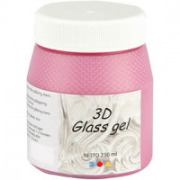 3D Glass Gel, 250 ml, pink [HOB-31716]