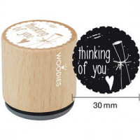 Wooden Stamp, D: 30 mm, H: 35 mm, 1 pc [HOB-32367]