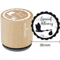 Wooden Stamp, D: 30 mm, H: 35 mm, 1 pc [HOB-32383]
