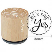 Wooden Stamp, D: 30 mm, H: 35 mm, 1 pc [HOB-32393]