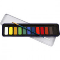 Watercolor Paint Set, size 12x30 mm, 12 colours, asstd colours [HOB-34236]