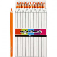 Colortime colouring pencils, lead: 5 mm, jumbo, 12 pcs, orange [HOB-38171]