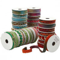 Decorative Ribbon, W: 8-12 mm, 64x1,8 m, asstd. colours [HOB-41055]