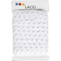 Crochet Lace Border, W: 19 mm, 10 m, white [HOB-41091]
