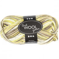 Sock Yarn, L: 200 m, 50 g, green/brown harmony [HOB-41319]