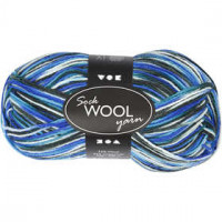 Sock Yarn, L: 200 m, 50 g, blue/turkis harmony [HOB-41322]
