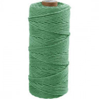 Cotton Twine, L: 100 m, thickness 2 mm, 225 g, light green [HOB-41544]