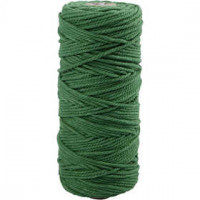 Cotton Twine, L: 100 m, thickness 2 mm, 225 g, green [HOB-41546]