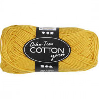 Cotton Yarn, L: 170 m, 8/4, 50 g, curry [HOB-431070]