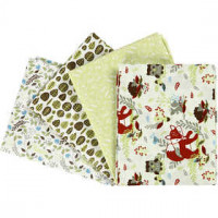 Patchwork Fabric, size 45x55 cm, 140 g/m2, 4 pcs [HOB-44168]