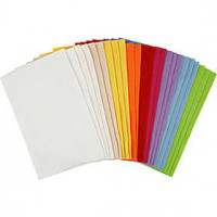 Craft Felt Sheets, sheet 20x30 cm, thickness 1.5 mm, 24 mixed sheets, asstd colours [HOB-45295]