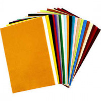 Craft Felt, sheet 20x30 cm, thickness 1.5 mm, 24 mixed sheets, asstd colours [HOB-45297]