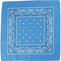 Printed Bandana, size 55x55 cm, 1 pc, petrol [HOB-49746]