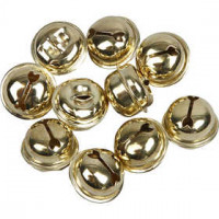 Bells, D: 13+15+17 mm, 12 mixed, gold [HOB-500120]