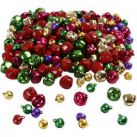 Bells, D: 10+14 mm, 320 mixed, metallic colours [HOB-50021]